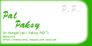 pal paksy business card